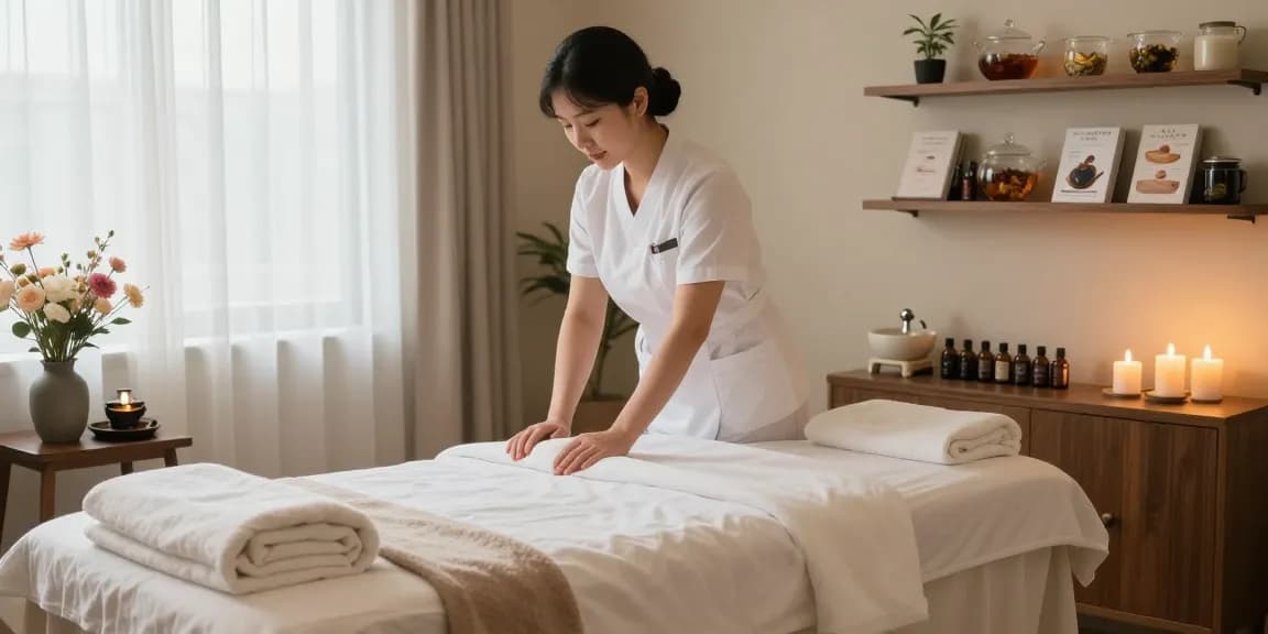Experience tranquility with 파주출장안마 in a serene massage therapy setting.