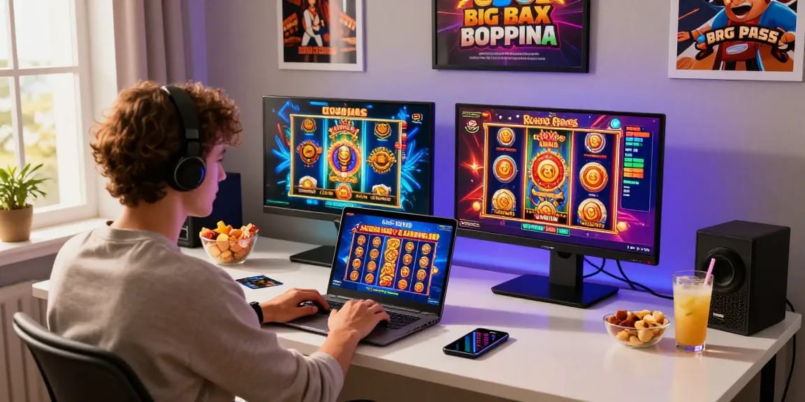 Player enjoying credit card casinos at https://ccrm.org.uk/ with popular slot games and a cozy home setup.