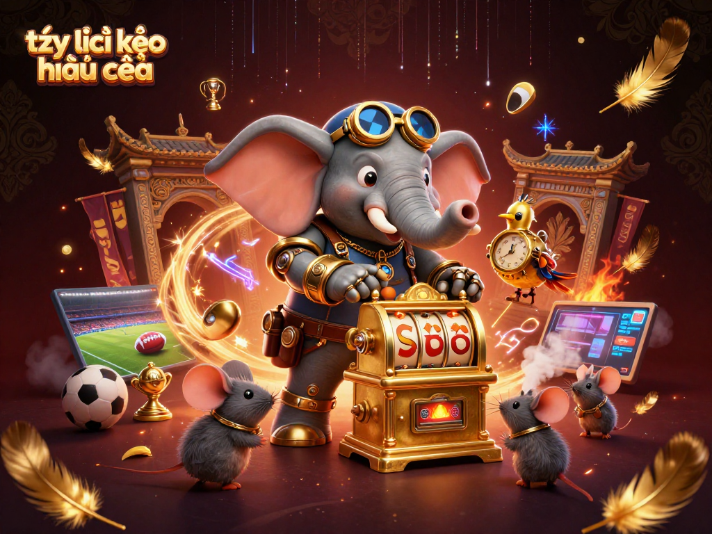 Experience tỷ lệ kèo nhà cái with thrilling sports betting elements in a vibrant 3D illustration