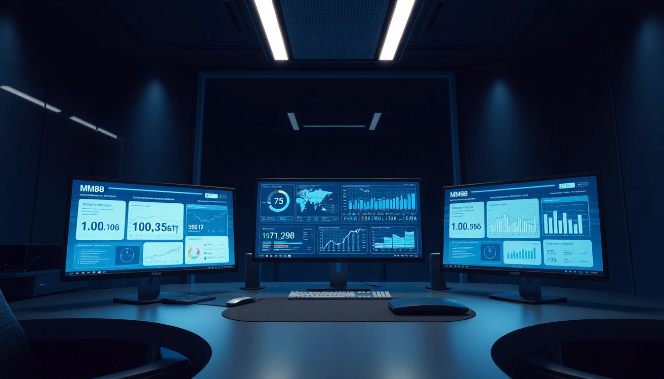 MM88 technology showcased in a modern workspace with digital analytics.