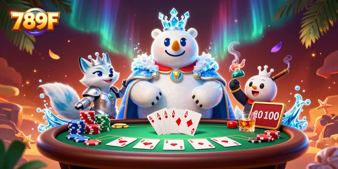Experience thrilling poker action with 789F in this vibrant, detailed illustration.